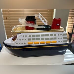 Disney Cruise Ship Toy with Red and Blue Accents